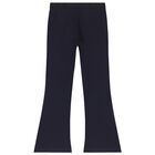 Girls Navy Blue Logo Leggings, 1, hi-res