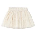 Younger Girls Ivory Tulle Skirt, 2, hi-res