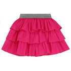 Girls Pink Ruffle Skirt , 1, hi-res