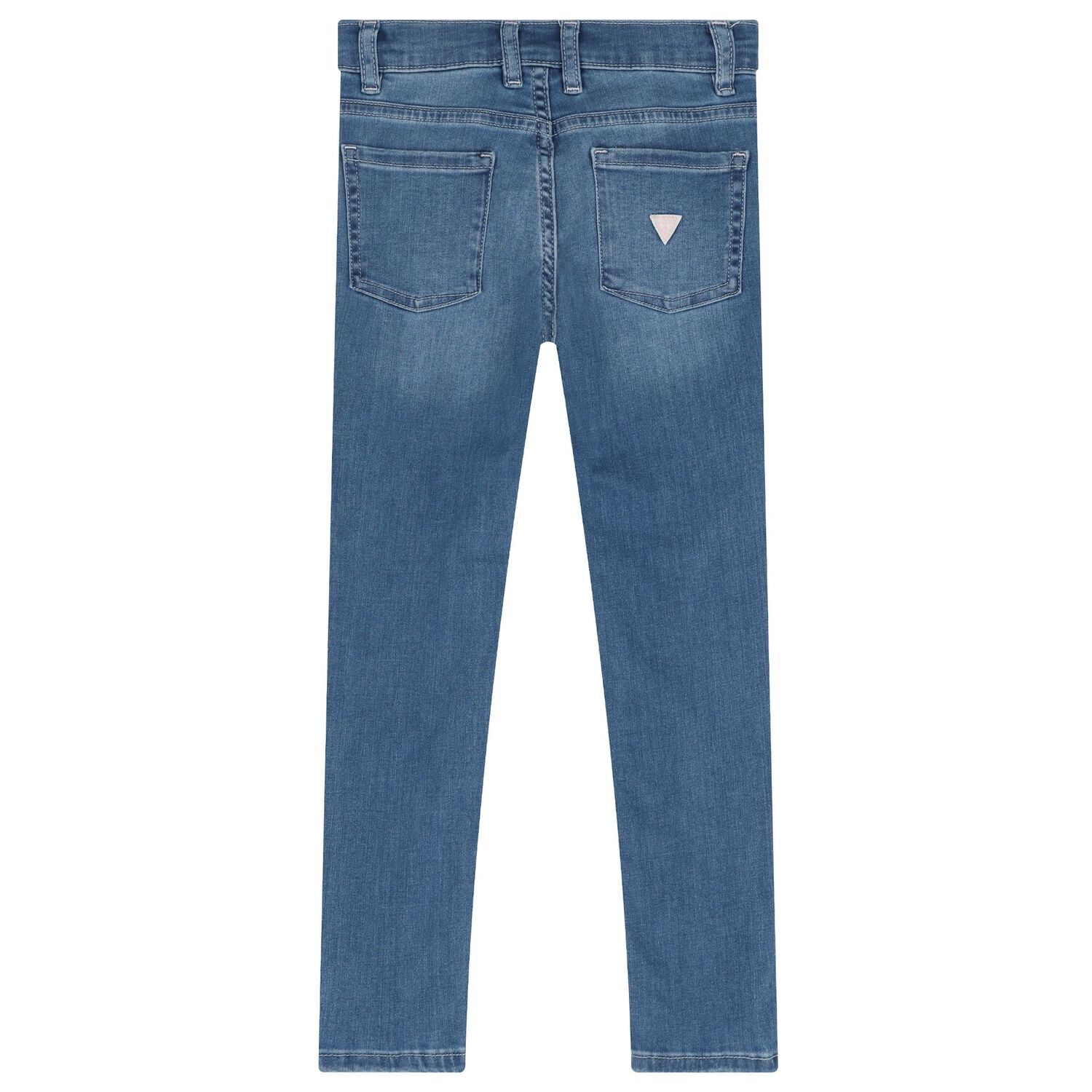 Girls Blue Logo Denim Jeans, 1, hi-res image number null