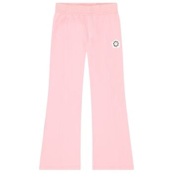 Girls Pink Logo Leggings