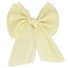 Girls Yellow Bow Hairclip, 2, hi-res