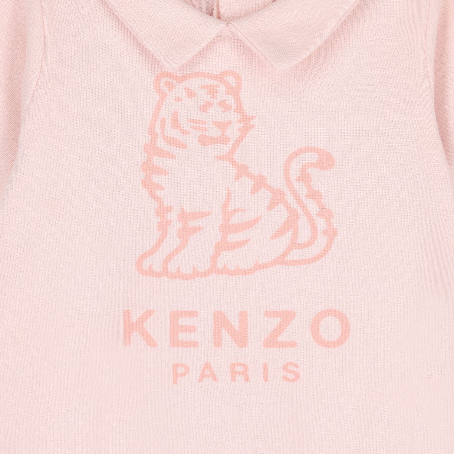 Baby Girls Pink Tiger Babygrows ( 2 Pack ) , 1, hi-res