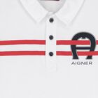 Boys White Logo Polo Shirt, 1, hi-res