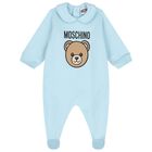 Blue Teddy Bear Logo Babygrow Gift Set, 4, hi-res