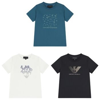 Blue Black & White Eagle Logo T-Shirts (3 Pack)