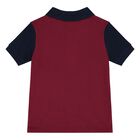 Baby Boys Burgundy Polo Bear Polo Shirt, 1, hi-res