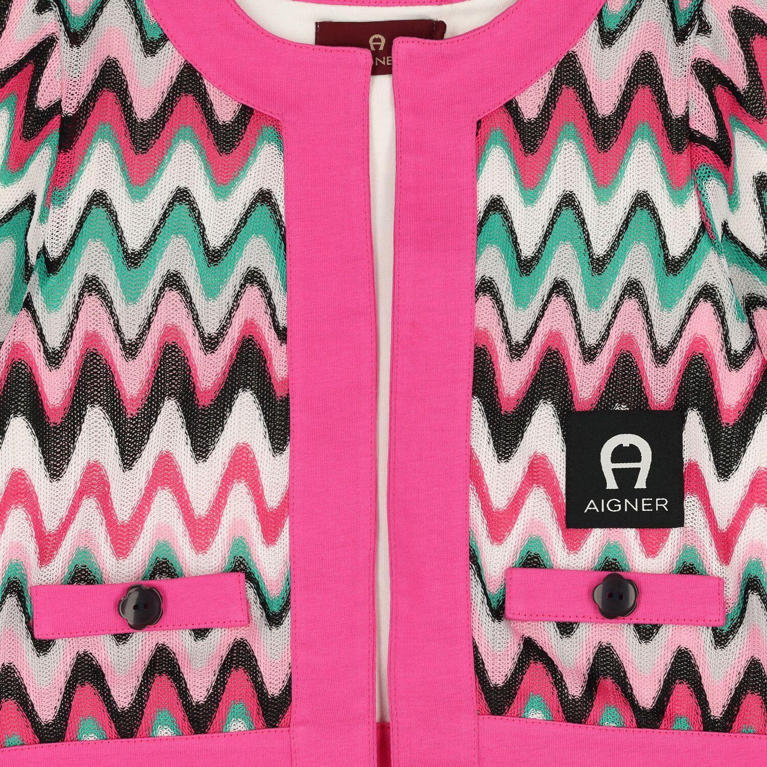 Girls Pink Logo Cardigan, 1, hi-res image number null