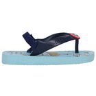 Boys Blue Marvel Logo Flip Flops, 1, hi-res