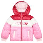 Girls Multi-Coloured Logo Padded Puffer Jacket, 1, hi-res