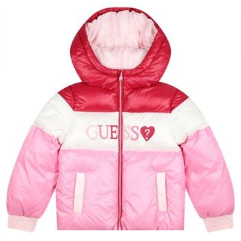 Girls Multi-Coloured Logo Padded Puffer Jacket