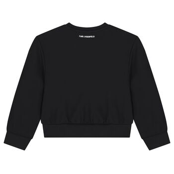 Girls Black Choupette & Ikonik Karl Sweatshirt