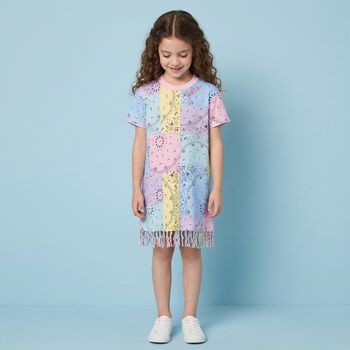 Girls Multi-Coloured Paisley Dress
