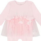 Baby Girls Pink Floral Babygrow, 1, hi-res