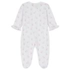 Baby Girls White & Pink Teddy Bear Babygrow, 1, hi-res