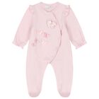 Baby Girls Pink Butterfly Babygrow, 1, hi-res