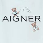 Baby Boys Blue Logo Babygrow, 2, hi-res