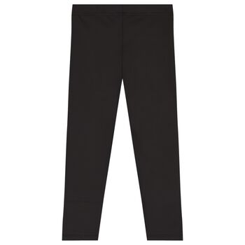 Girls Black Logo Softskin Leggings