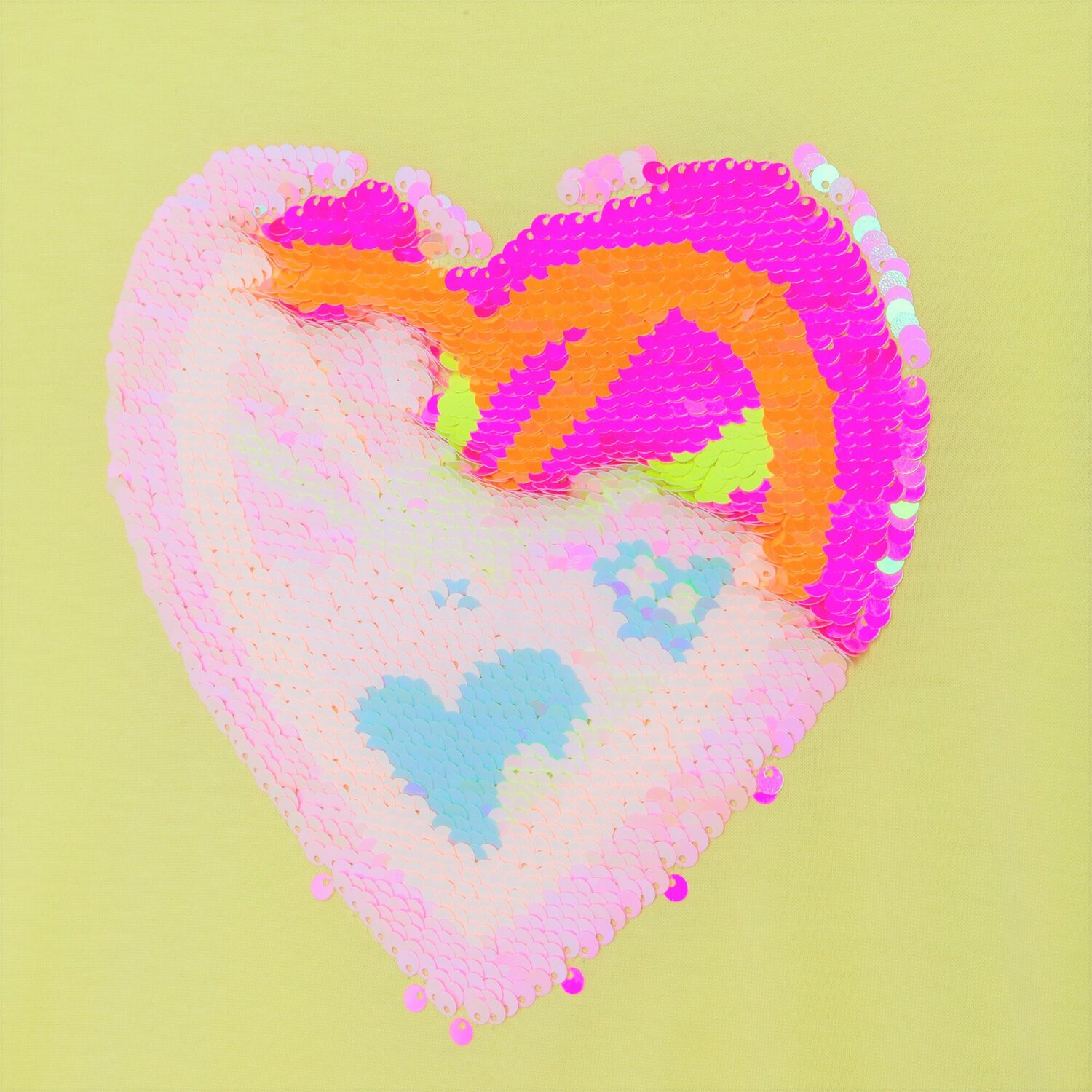 Girls Yellow Sequin T-Shirt, 1, hi-res image number null