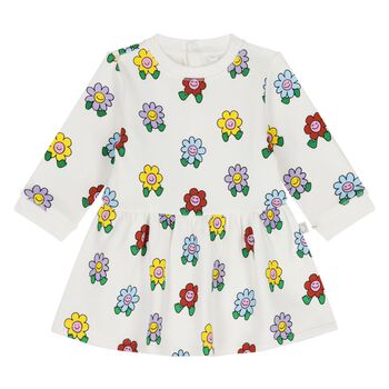 Younger Girls White Flower Dress