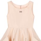 Girls Pink Embellished Logo Dress, 1, hi-res