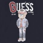 Boys Navy Blue Teddy Bear Logo T-Shirt, 4, hi-res