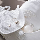 White Logo Baby Bib, 1, hi-res