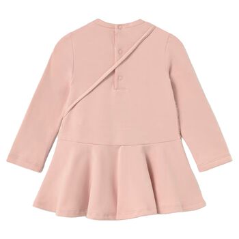 Younger Girls Pink Teddy Bear Dress Set
