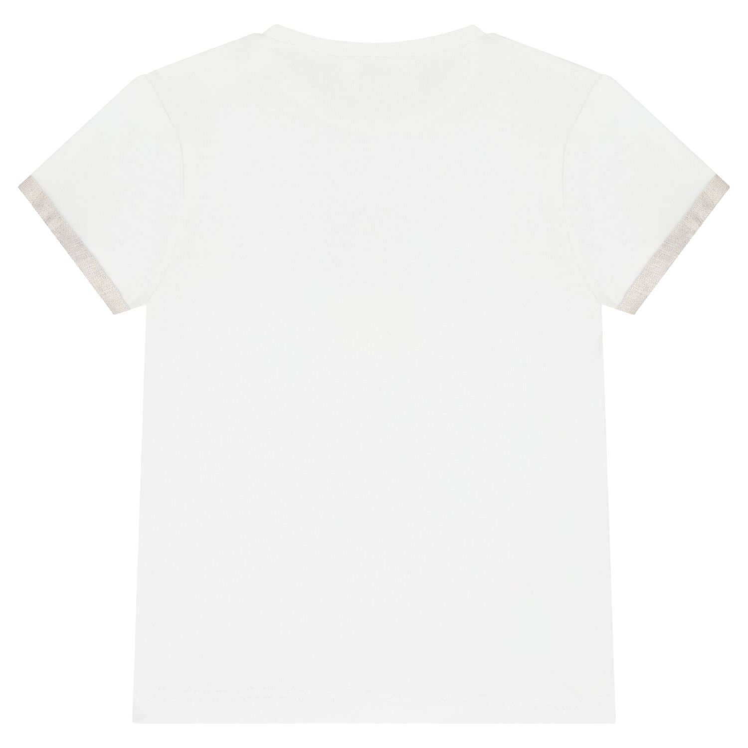 Baby Boys Beige & White Dungaree Set, 1, hi-res