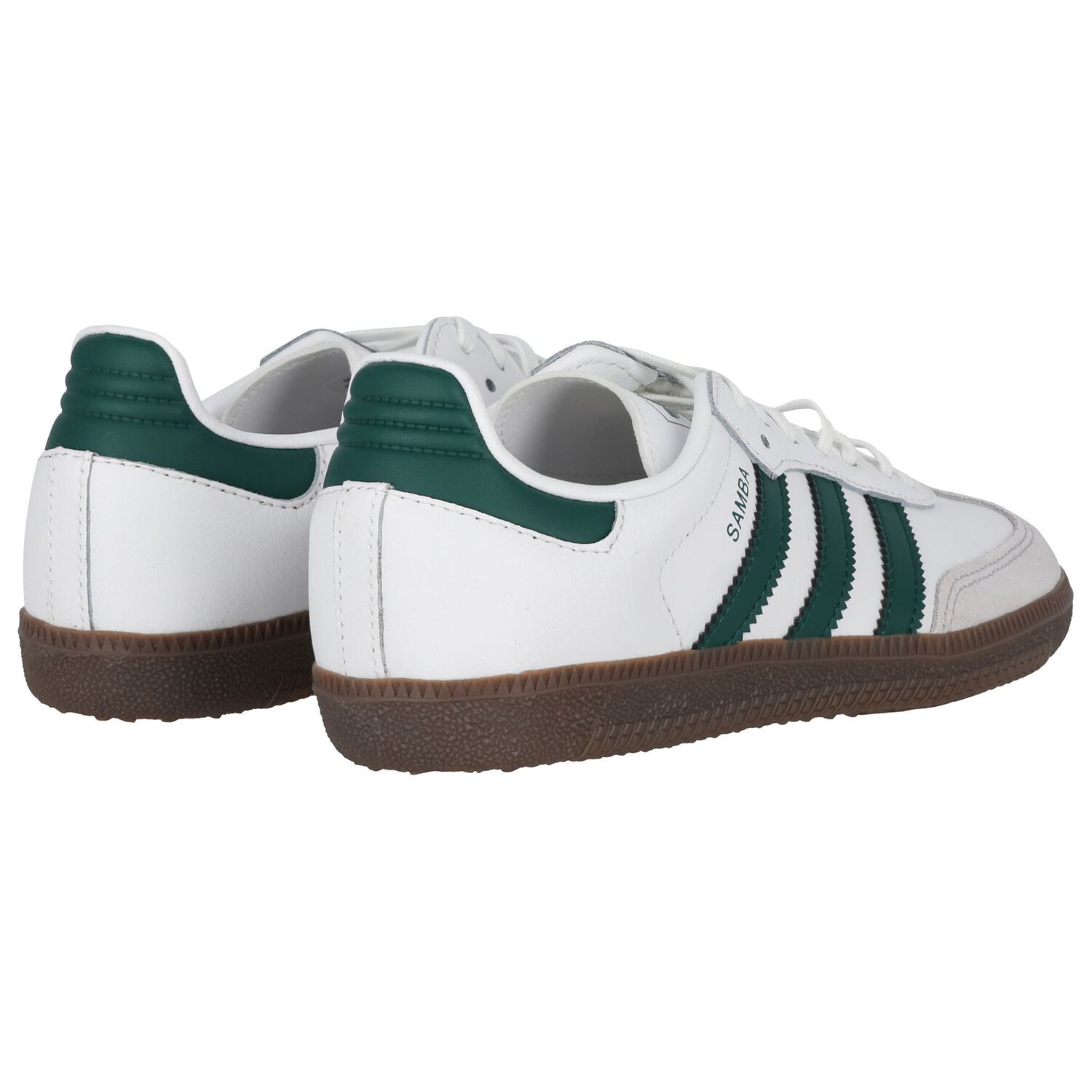 White & Green Samba OG Trainers, 1, hi-res