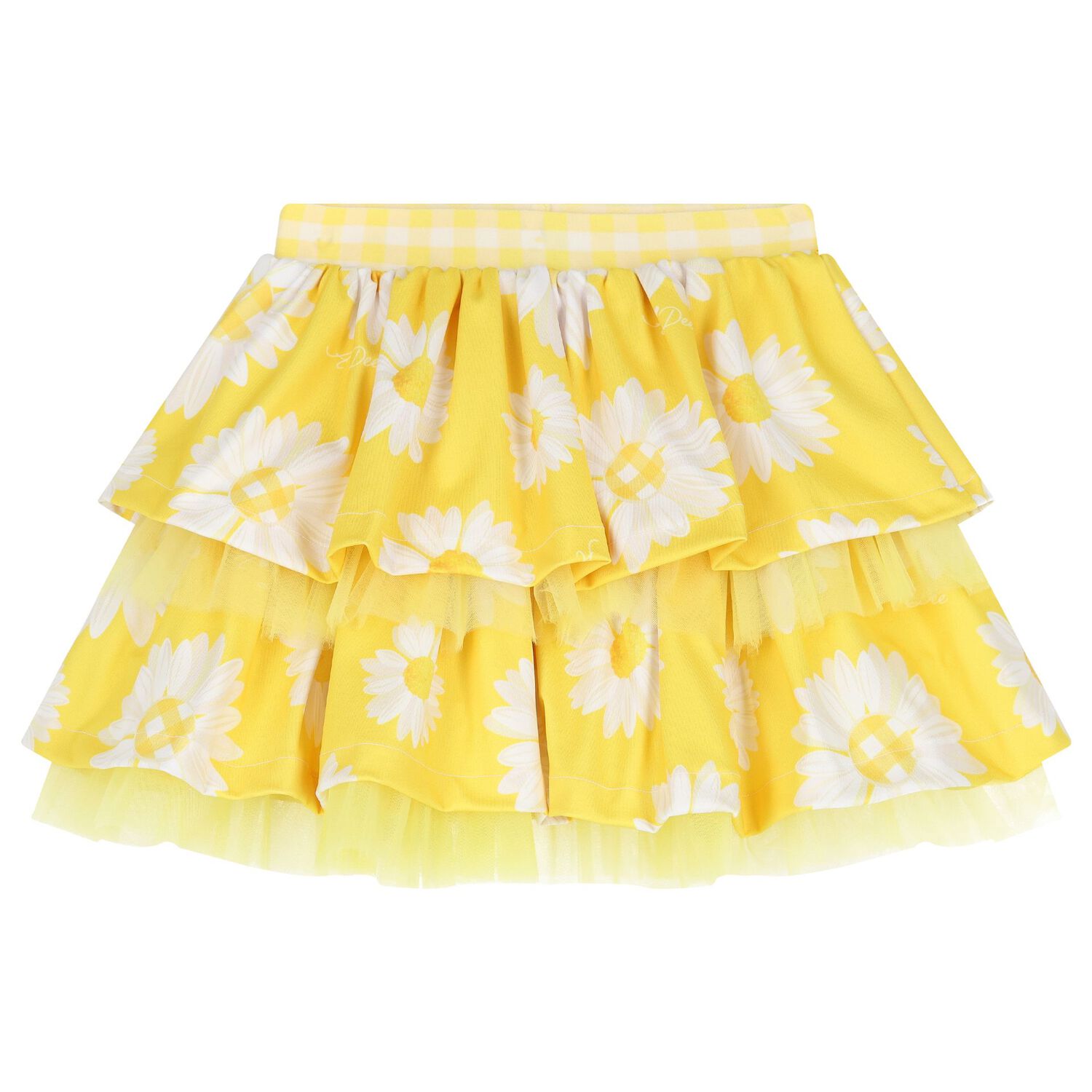 Girls White & Yellow Daisy Skirt Set, 1, hi-res image number null