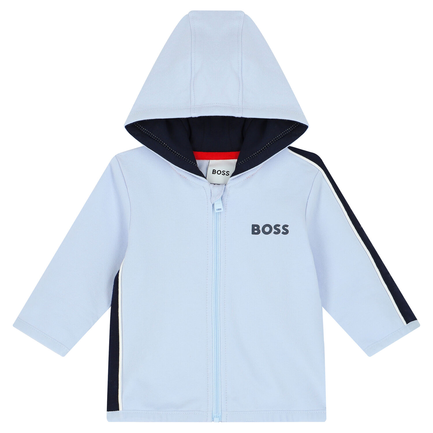 Baby Boys Blue & White Logo Tracksuit, 1, hi-res