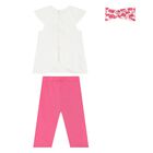 Baby Girls White & Pink Apple Leggings Set, 1, hi-res