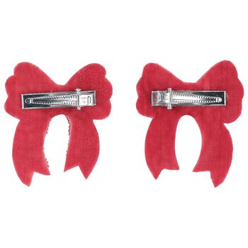 Girls Pink Bow Sequin Hairclips ( 2-Pack )