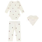 Ivory Logo Ribbed 3-Piece Set, 1, hi-res