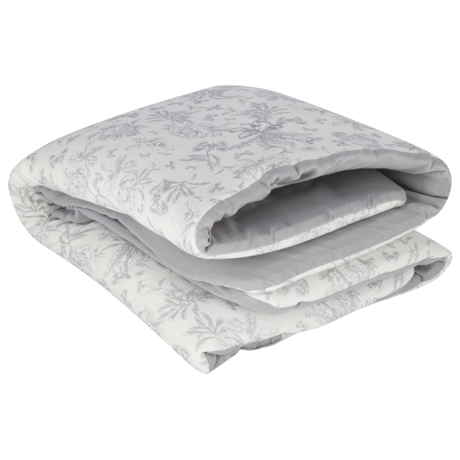Ivory & Grey Toile De Jouy Baby Blanket, 2, hi-res image number null
