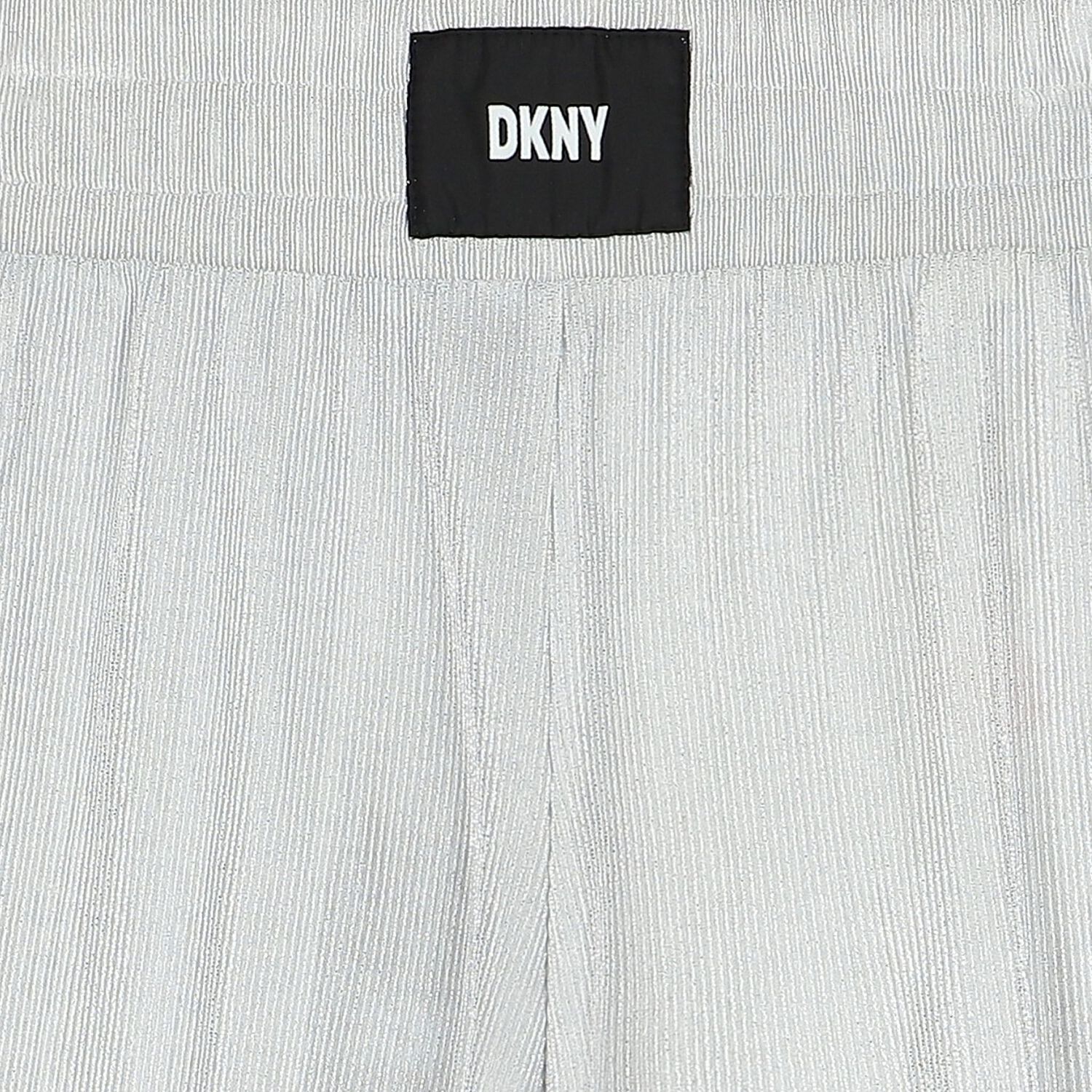 Girls Silver Plissé Logo Trousers, 1, hi-res