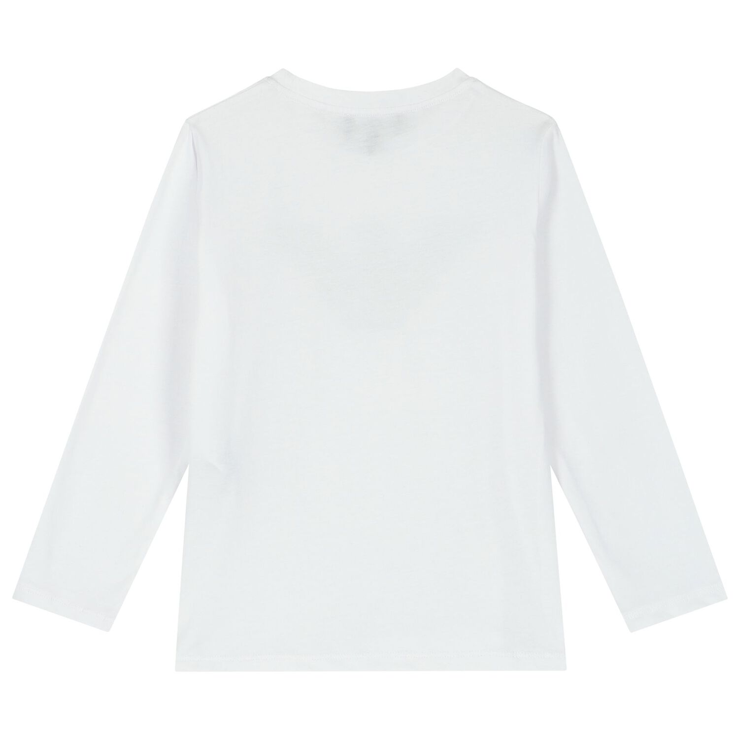 Boys White Logo Long Sleeve Top , 2, hi-res image number null