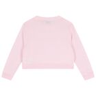 Girls Pink Logo Knitted Top, 1, hi-res