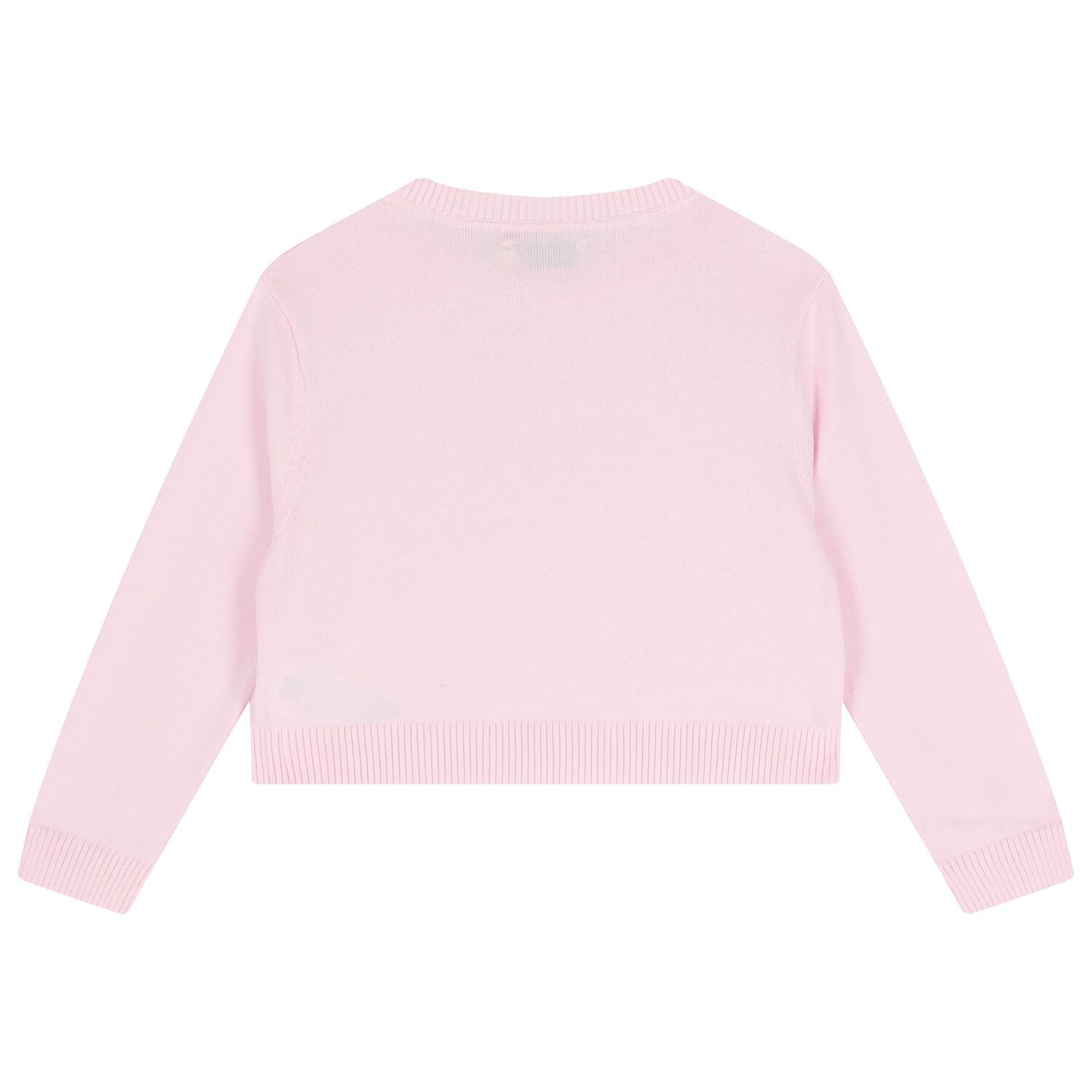 Girls Pink Logo Knitted Top, 1, hi-res