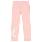 Girls Pink Logo Joggers, 1, hi-res