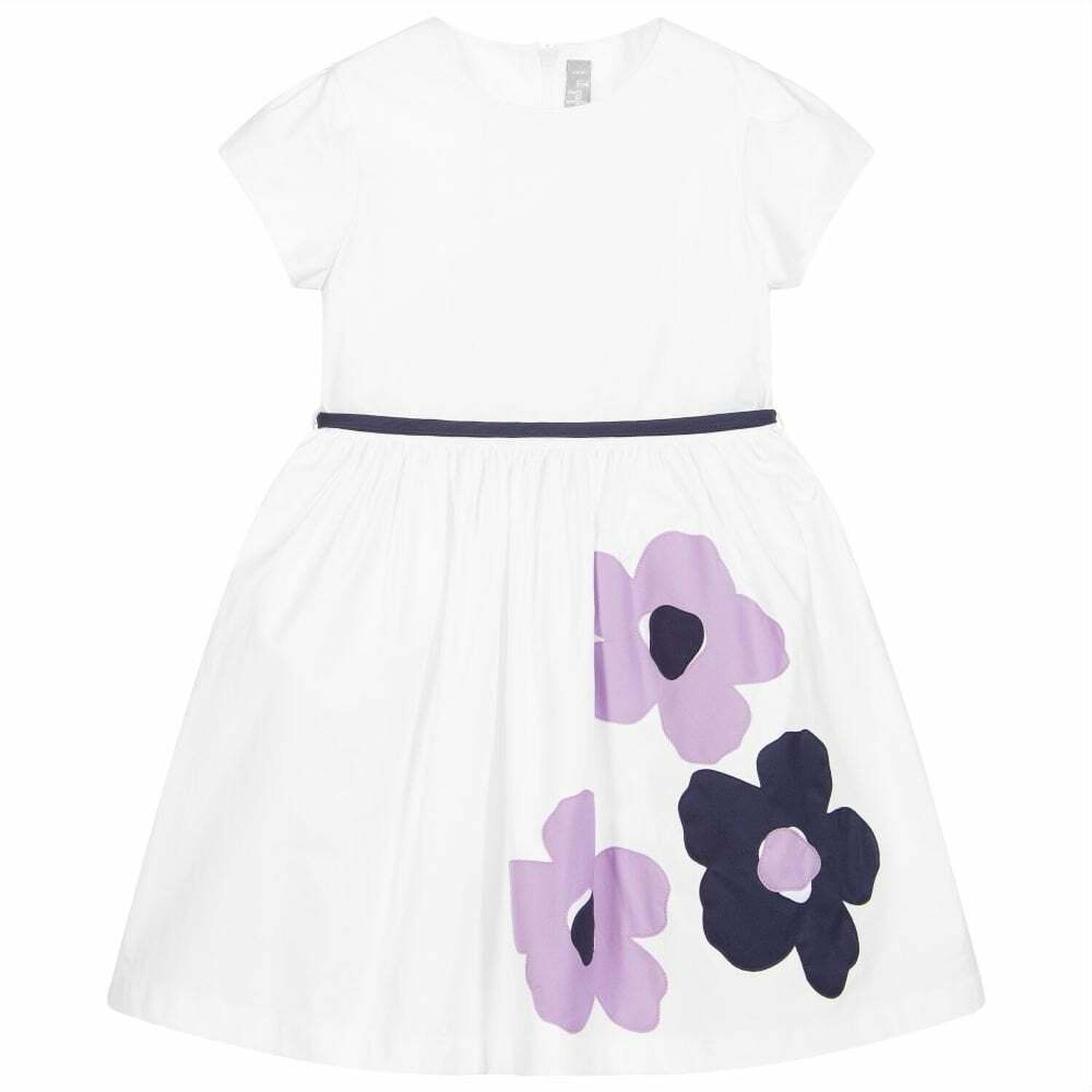 Girls White Flower Dress, 1, hi-res image number null