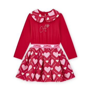 A Dee Girls Red Logo Heart Dress, 1 Girls Red Logo Heart Dress
