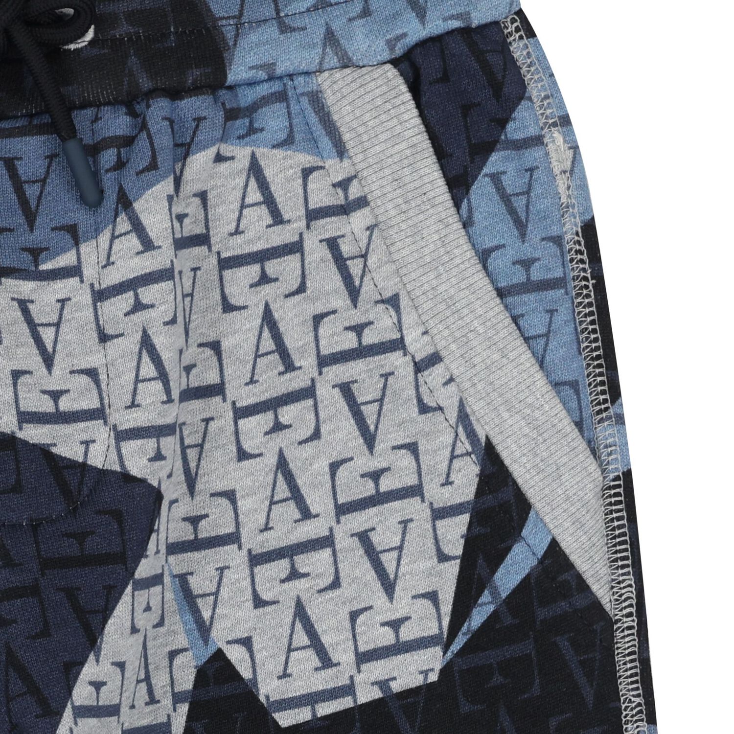 Boys Grey & Blue Logo Joggers, 1, hi-res