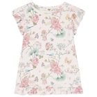Girls Pink Floral Pyjamas, 1, hi-res