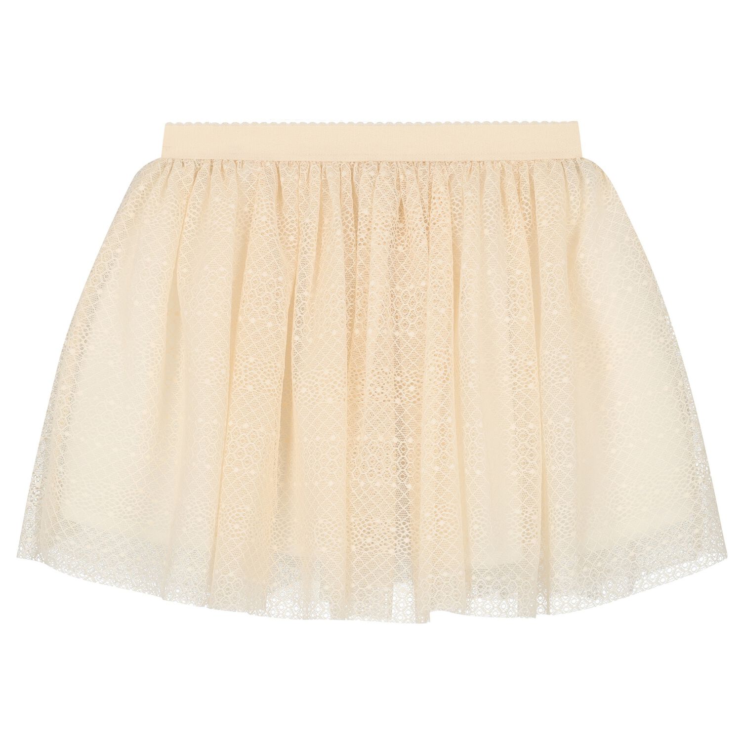 Girls Ivory Tulle Skirt, 1, hi-res
