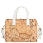 White & Beige Geo Map Baby Changing Bag, 1, hi-res