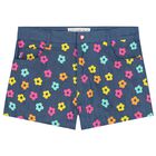 Girls Pink & Denim Logo Shorts Set, 1, hi-res