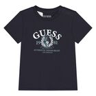 Younger Boys Navy Blue & Blue Shorts Set, 1, hi-res