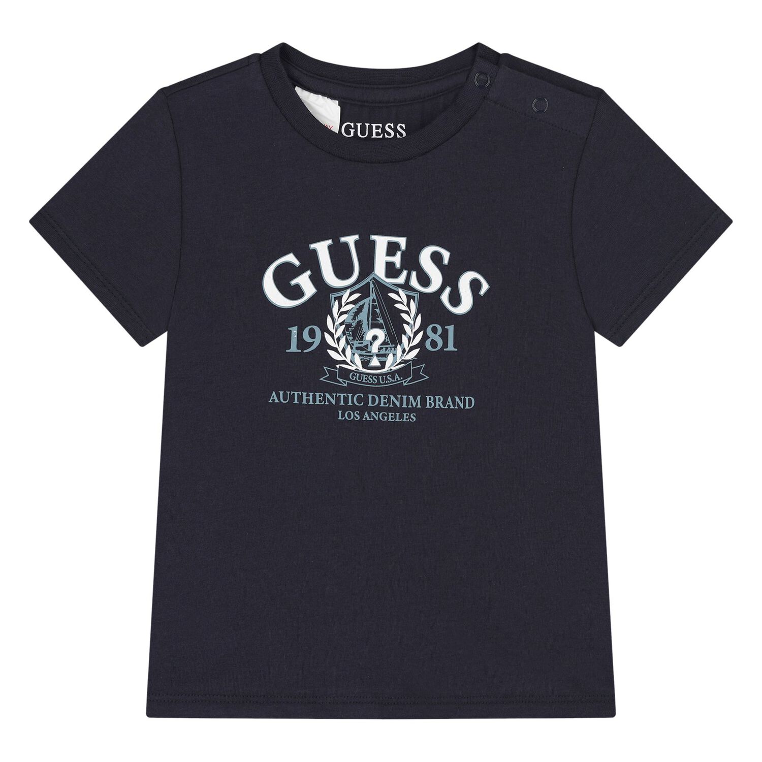 Younger Boys Navy Blue & Blue Shorts Set, 1, hi-res